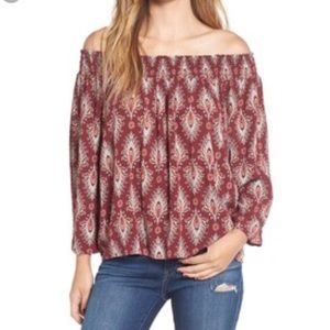 Women’s Print Off The Shoulder Top